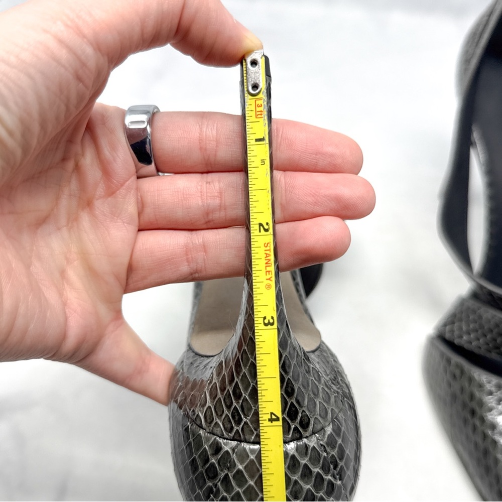 NEW Alexander Wang Marcelle Snakeskin Strappy Pointed Toe Pump Heel Leather 40.5 - Picture 12 of 14